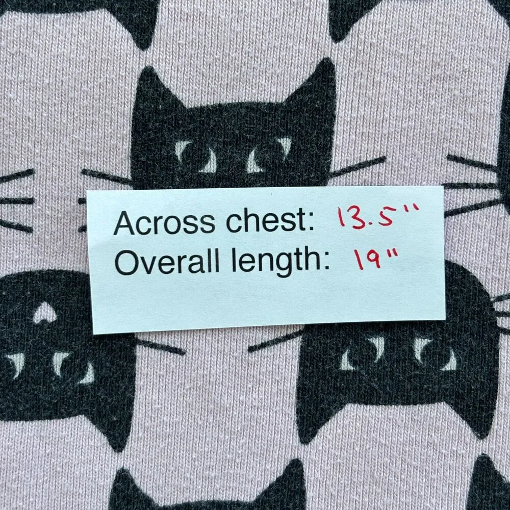 Hanna Andersson Girls Size 8 Black Cat Organic Cotton Pajama Set Pink Halloween